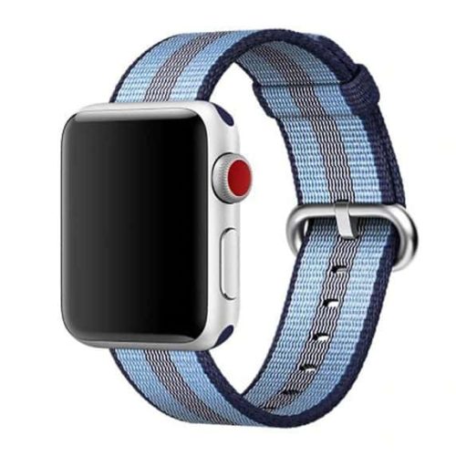 Apple Watch szövet óraszíj /kék csíkos/ 44/45/46/49 mm