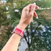 Apple Watch rugalmas szövet óraszíj /piros-fehér/ 40/41 és 42mm