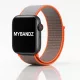 Apple Watch rugalmas szövet óraszíj /szürke-narancs/ 40/41 és 42mm
