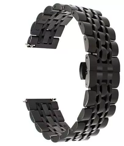 MYBANDZ Jubilee láncszemes fém óraszíj / fekete / 22mm