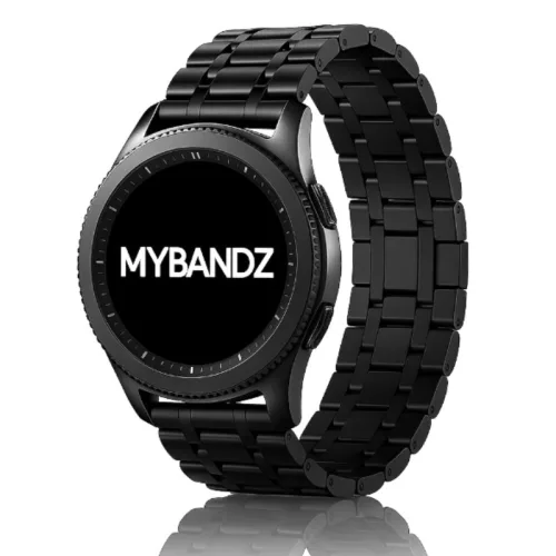 MYBANDZ Jubilee láncszemes fém óraszíj / fekete / 22mm