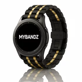   MYBANDZ Jubilee láncszemes fém óraszíj / fekete-arany / 22mm