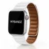 Apple Watch két részes mágneses bőróraszíj /fehér/40/41 és 42mm