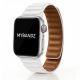 Apple Watch két részes mágneses bőróraszíj /fehér/40/41 és 42mm