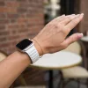 Apple Watch két részes mágneses bőróraszíj /fehér/40/41 és 42mm