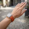 Apple Watch két részes mágneses bőróraszíj /narancs/ 40/41 és 42mm