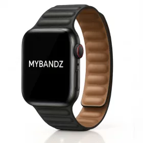   Apple Watch két részes mágneses bőróraszíj /fekete/ 40/41 és 42mm