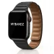 Apple Watch két részes mágneses bőróraszíj /fekete/ 40/41 és 42mm
