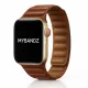 Apple Watch két részes mágneses bőróraszíj /barna/ 44/45/46/49 mm