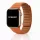 Apple Watch két részes mágneses bőróraszíj /narancs/ 44/45/46/49 mm