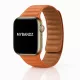 Apple Watch két részes mágneses bőróraszíj /narancs/ 44/45/46/49 mm