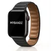 Apple Watch két részes mágneses bőróraszíj /fekete/ 44/45/46/49 mm
