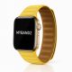 Apple Watch két részes mágneses bőróraszíj /sárga/ 44/45/46/49 mm