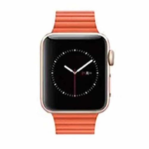 Apple Watch mágneses bőróraszíj /narancs/ 40/41 és 42mm