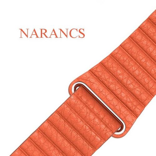Apple Watch mágneses bőróraszíj /narancs/ 40/41 és 42mm