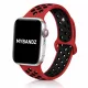 Apple Watch lélegző szilikon óraszíj /piros - fekete/ 44/45/46/49 mm