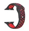 Apple Watch lélegző szilikon óraszíj /fekete-piros/ 40/41 és 42mm