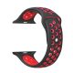 Apple Watch lélegző szilikon óraszíj /fekete-piros/ 40/41 és 42mm
