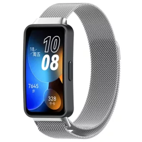   MYBANDZ Huawei Band 8-9 Milánói mágneses fém óraszíj/ezüst