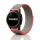 MYBANDZ Tépőzáras rugalmas szövet óraszíj / szürke-korallpiros / 22mm