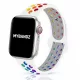 Apple Watch lélegző szilikon óraszíj /fehér-szivárvány/ 40/41 és 42mm