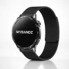 MYBANDZ Litchi mágneses szilikon óraszíj /fekete/ / 20mm