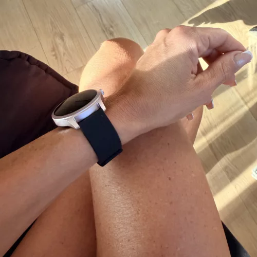 MYBANDZ Litchi mágneses szilikon óraszíj /fekete/ / 20mm