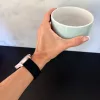 MYBANDZ Litchi mágneses szilikon óraszíj /fekete/ / 20mm