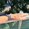 MYBANDZ Litchi mágneses szilikon óraszíj /fekete/ / 20mm
