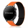 MYBANDZ Litchi mágneses szilikon óraszíj /narancs-fekete/ / 20mm