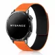 MYBANDZ Litchi mágneses szilikon óraszíj /narancs-fekete/ / 20mm