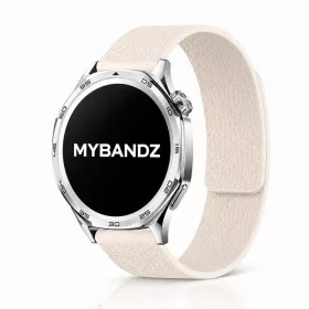 MYBANDZ Litchi mágneses szilikon óraszíj /bézs/ 20mm