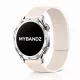 MYBANDZ Litchi mágneses szilikon óraszíj /bézs/ 20mm