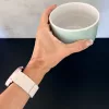 MYBANDZ Litchi mágneses szilikon óraszíj /bézs/ 20mm