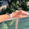 MYBANDZ Litchi mágneses szilikon óraszíj /bézs/ 20mm