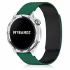 MYBANDZ Litchi mágneses szilikon óraszíj /sötétzöld-fekete/ / 20mm
