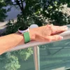 MYBANDZ Litchi mágneses szilikon óraszíj /sötétzöld-fekete/ / 20mm