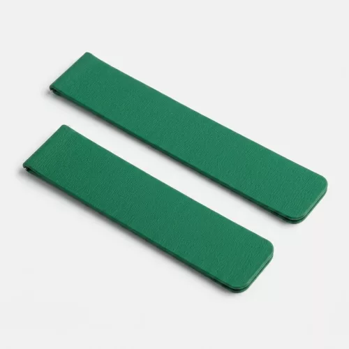 MYBANDZ Litchi mágneses szilikon óraszíj /sötétzöld-fekete/ / 20mm