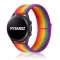 MYBANDZ Tépőzáras rugalmas szövet óraszíj - élénk szivárvány/ 20mm