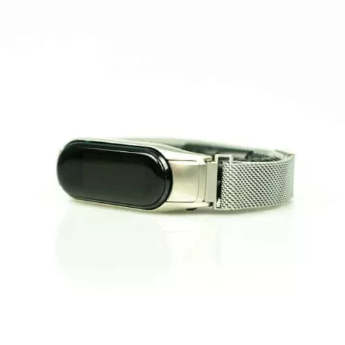 MYBANDZ Mi Band 5/6 - Milánói mágneses fém óraszíj - ezüst