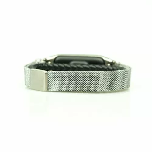 MYBANDZ Mi Band 5/6 - Milánói mágneses fém óraszíj - ezüst