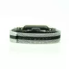 MYBANDZ Mi Band 5/6 - Milánói mágneses fém óraszíj - ezüst-fekete