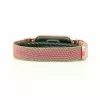 MYBANDZ Mi Band 5/6 - Milánói mágneses fém óraszíj - pink csíkos