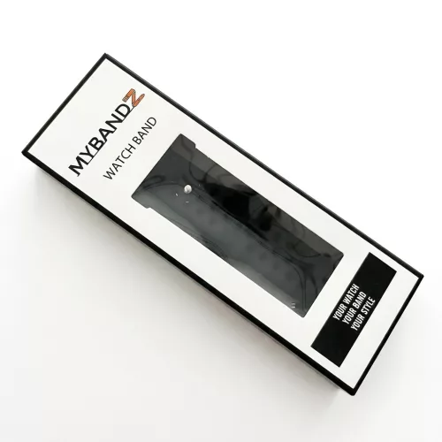 MYBANDZ Lélegző szilikon óraszíj- fekete/ 22mm