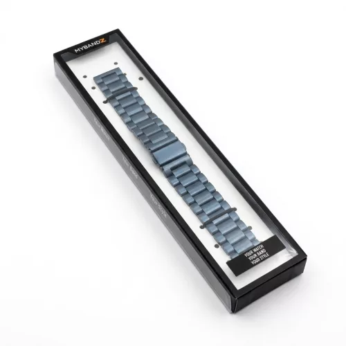 MYBANDZ Klasszikus fém óraszíj /sötétkék/ 22mm