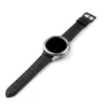 MYBANDZ Karbonszálas bőróraszíj / fekete - piros varrás / 20mm