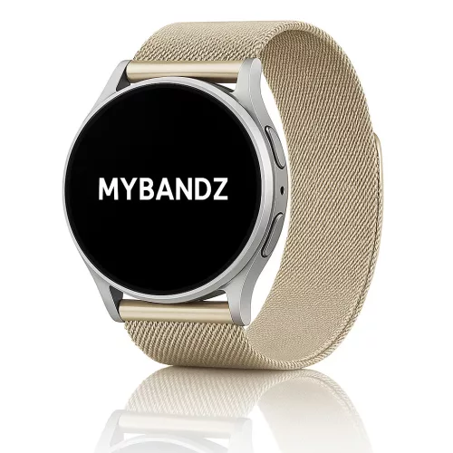 MYBANDZ Milánói mágneses fém óraszíj - pezsgőarany/ 20mm