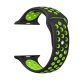 Apple Watch lélegző szilikon óraszíj /fekete-zöld/ 44/45/46/49 mm
