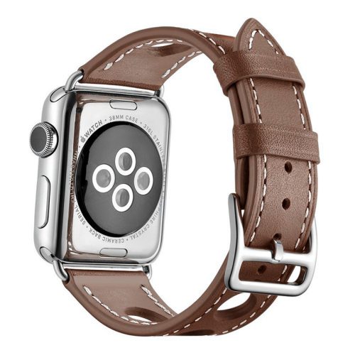 Apple Watch rally bőróraszíj /szürke/ 44/45/46/49 mm