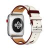 Apple Watch rally bőróraszíj /fehér-piros/ 44/45/46/49 mm